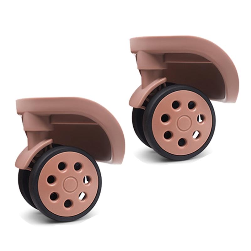 2Pcs Trolley Casters Replacement Heavy Duty Roller Wheel for Luggage Box Suitcase 360 Degree Swivel kit SilentWheel