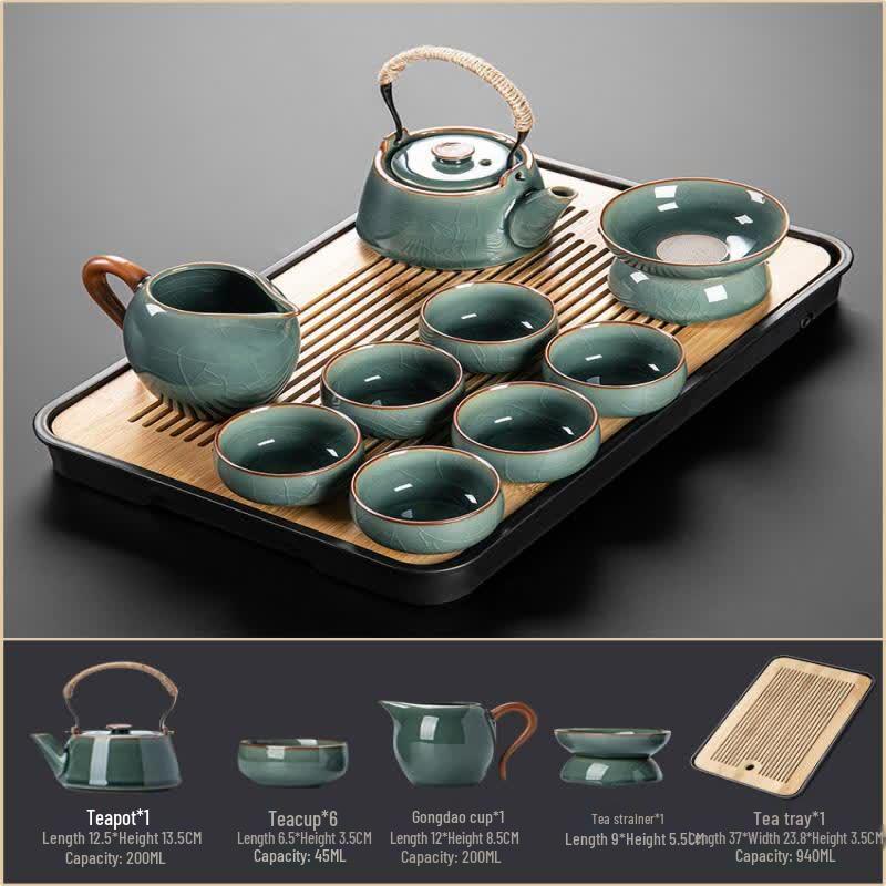 Chinese Ge Kiln Ceramic Tea Set