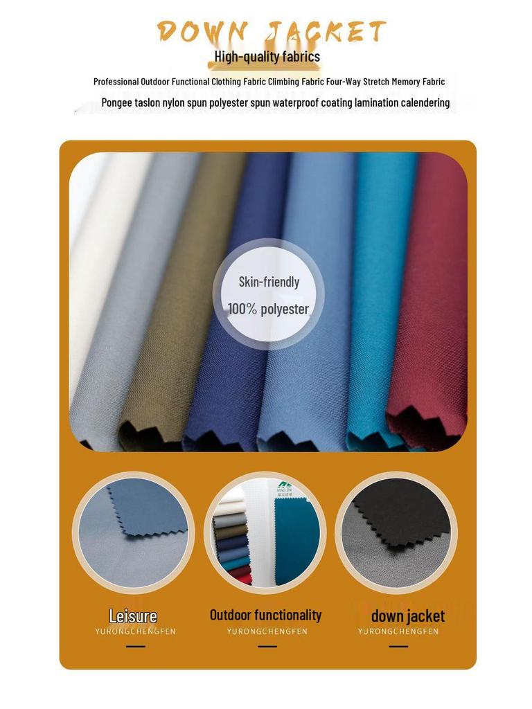 Waterproof T400 Polyester Stretch Fabric for Autumn & Winter School Uniforms - Matte Finish