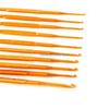 Y3NA 10Pcs Golden Aluminum Double End Crochet Hook Knitting Needle Set Weave Craft