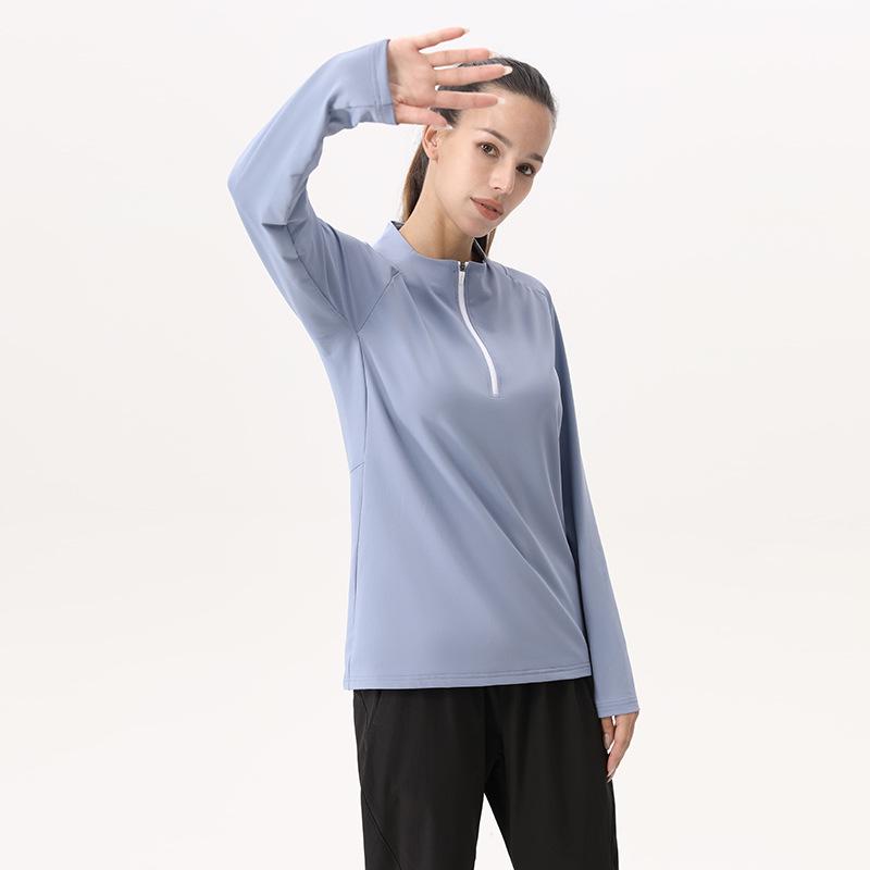 

Di Jia Men s Half-Zip Long-Sleeve Sweat-Wicking Cycling Pullover XS