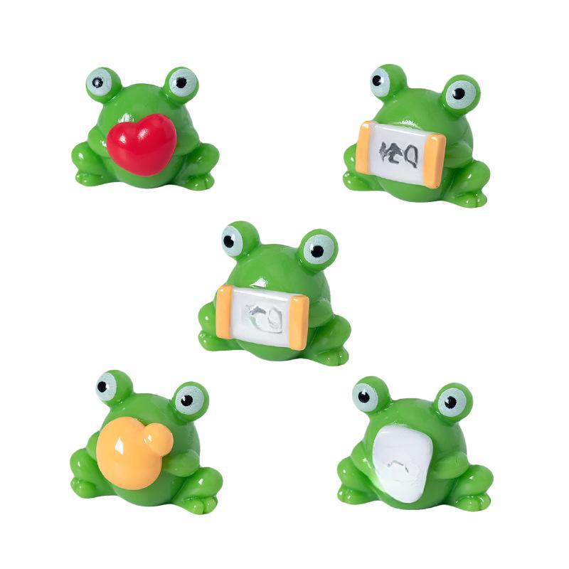 Micro Landscape Cute Relief Mood Small Frog Doll Resin Crafts Car Desktop Decoration Pieces
