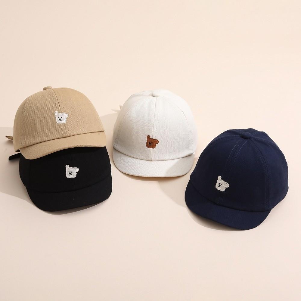 Casual Baby Baseball Hat Cartoon Bear Embroidery Sunshade Hat Fashion Duck Tongue Hat  Baby