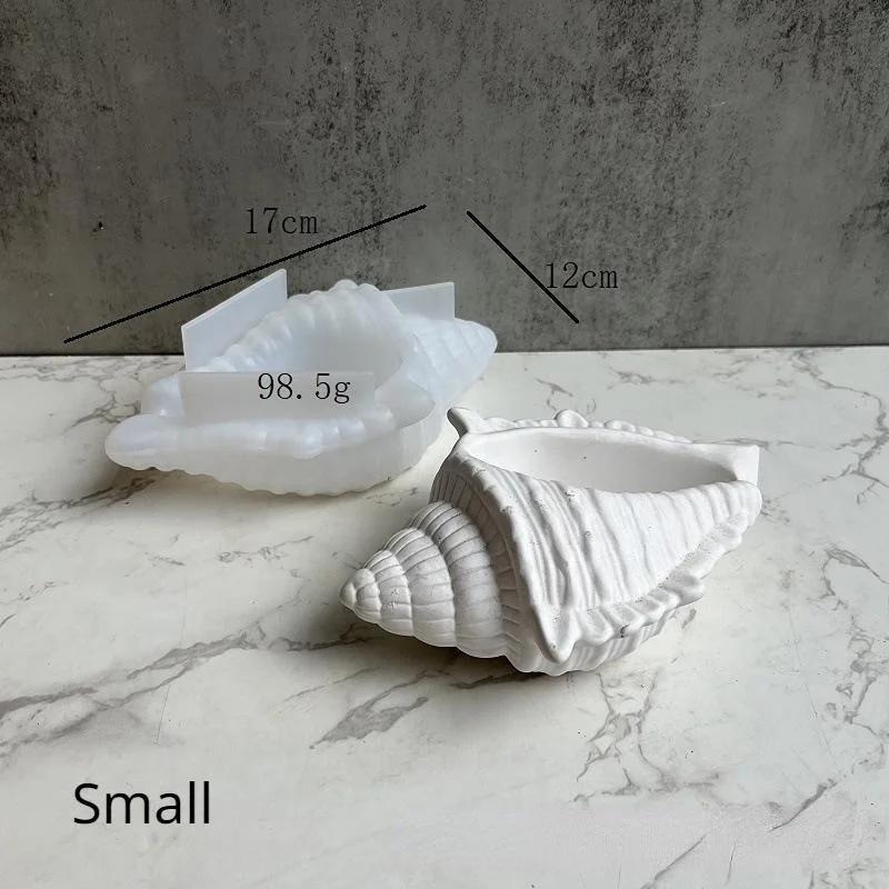 3D Handmade Conch Potted Flower Pot Mould Conch Silicone Mold Succulent Flower Pot Mold Gypsum Plaster Resin Concrete Molds