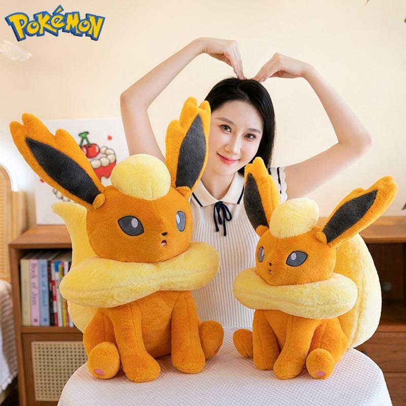 456080Cm Flareon Plushies Pokémon Cartoon Anime Stuffed Kawaii Ornament Comfortable Soft Doll Toys Peluche Pillow Gift