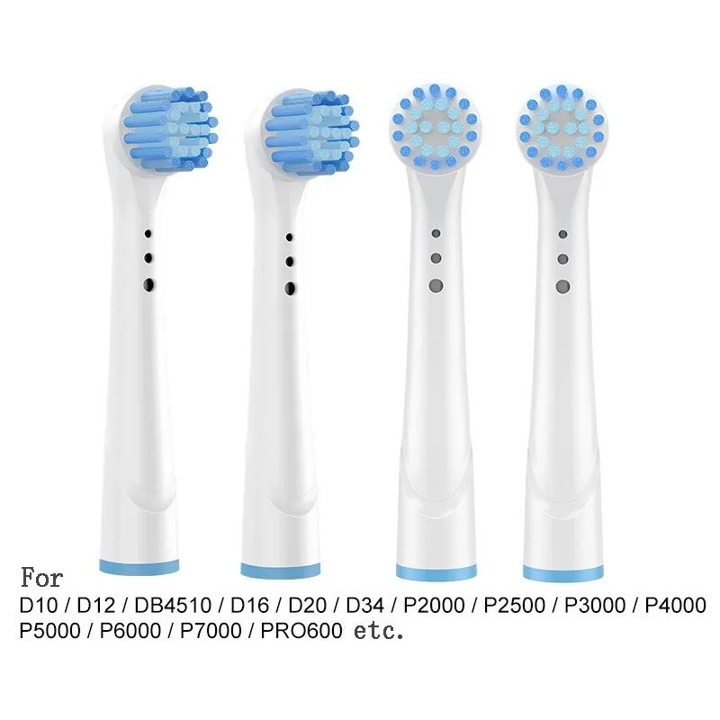 4 buc. capete de perie de schimb pentru periuța de dinți electrică universală Oral-B Fit Advance Power/Pro Health Vitality Precision Clean