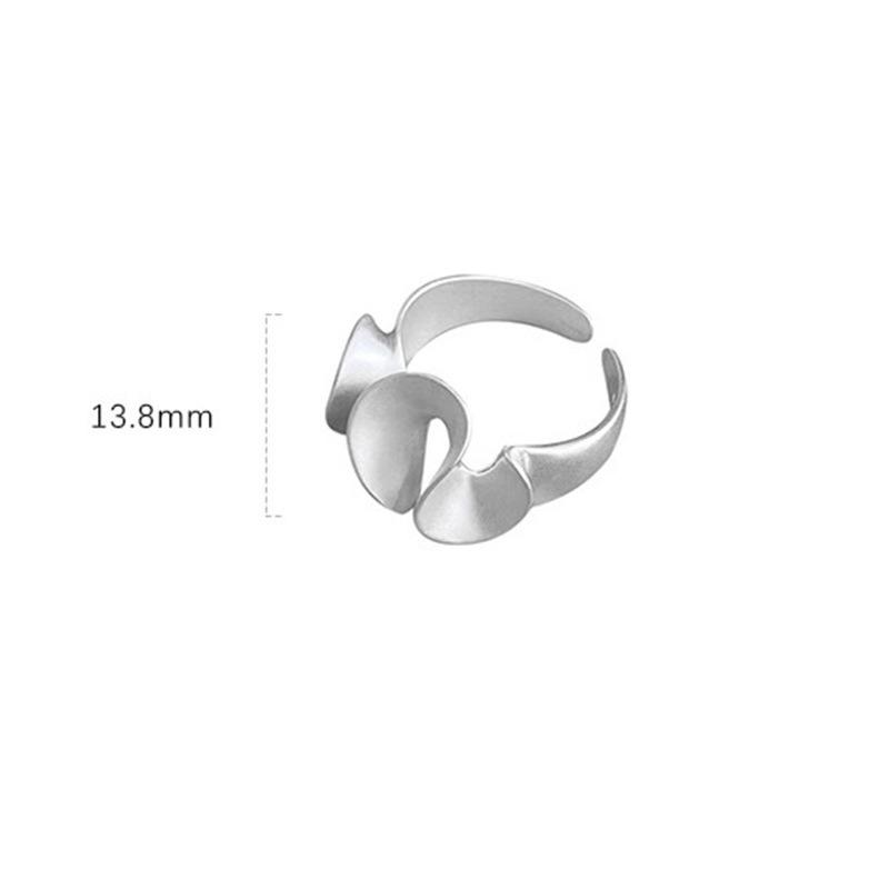 Niche Wave Skirt Ring Minimalist Blogger-Approved Open Finger Ring Stylish Unique Design Statement Jewelry for Women