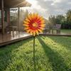 Artistic Garden Decor for Balcony Sunflower Metal Stake, Spinning Flower Yard Ornament, Rustproof Decorative Windmill Courtyard Art Outdoor Patio Lawn