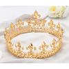S SNUOY King Crown Full Round Crown Cake Topper Prom Party Hats Birthday Crown for Men