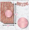 Bachelorette Party Decoration Bridal Shower Rose Gold Backdrop Party Balloon Diamond Ring Balloon Bridal Veil