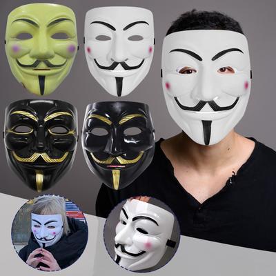 Hakerzy Maska Biały V Jak Vendetta Halloween Maska Kostium Cosplay Party