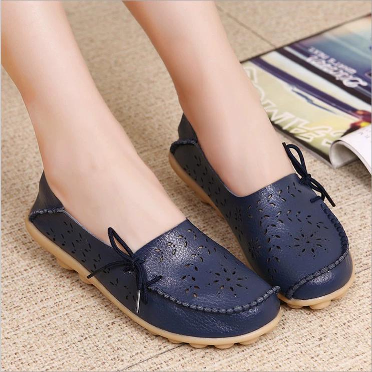 Women's Hollow Out Design Flat Shoes Casual & Breathable Slip On Shoes Women's Comfortable Shoes