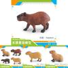 Realistic Pvc Capybara Model Set With Four Unique Designs For Home Office Decor