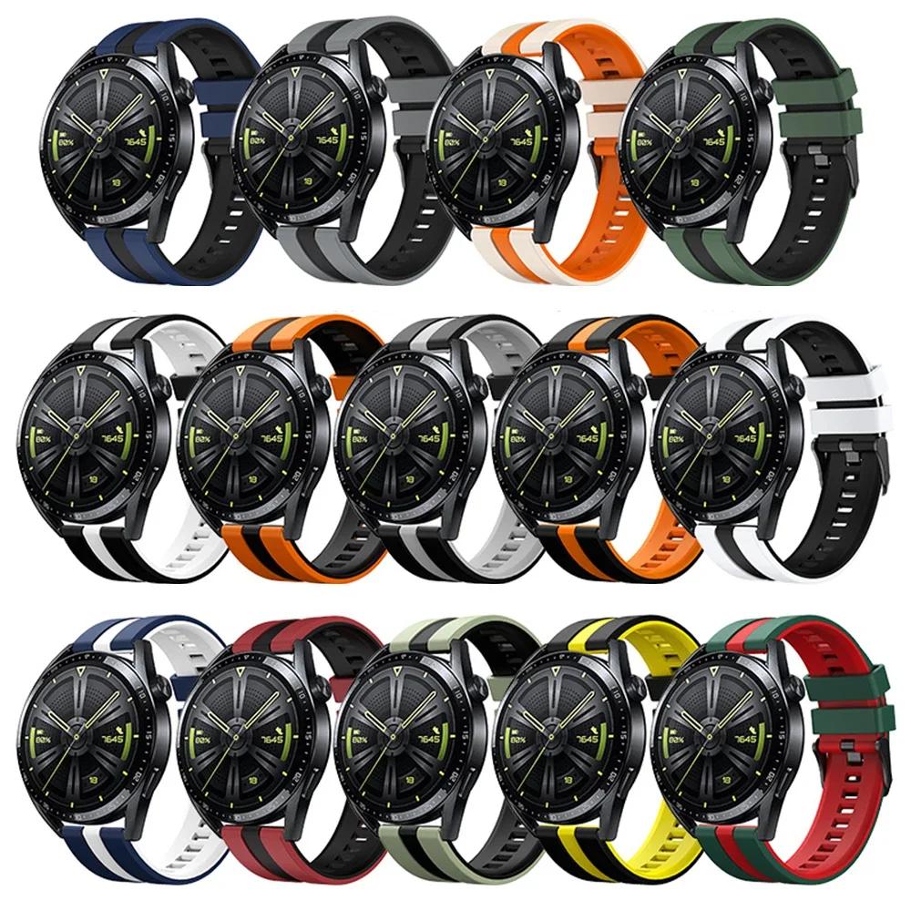 22 20mm Silicone Strap For HUAWEI WATCH GT 4 Pro 46mm Replacement Band GT 3 2 42mm HONOR Magic Watch 4 GS 3 Pro ES Bracelet Belt
