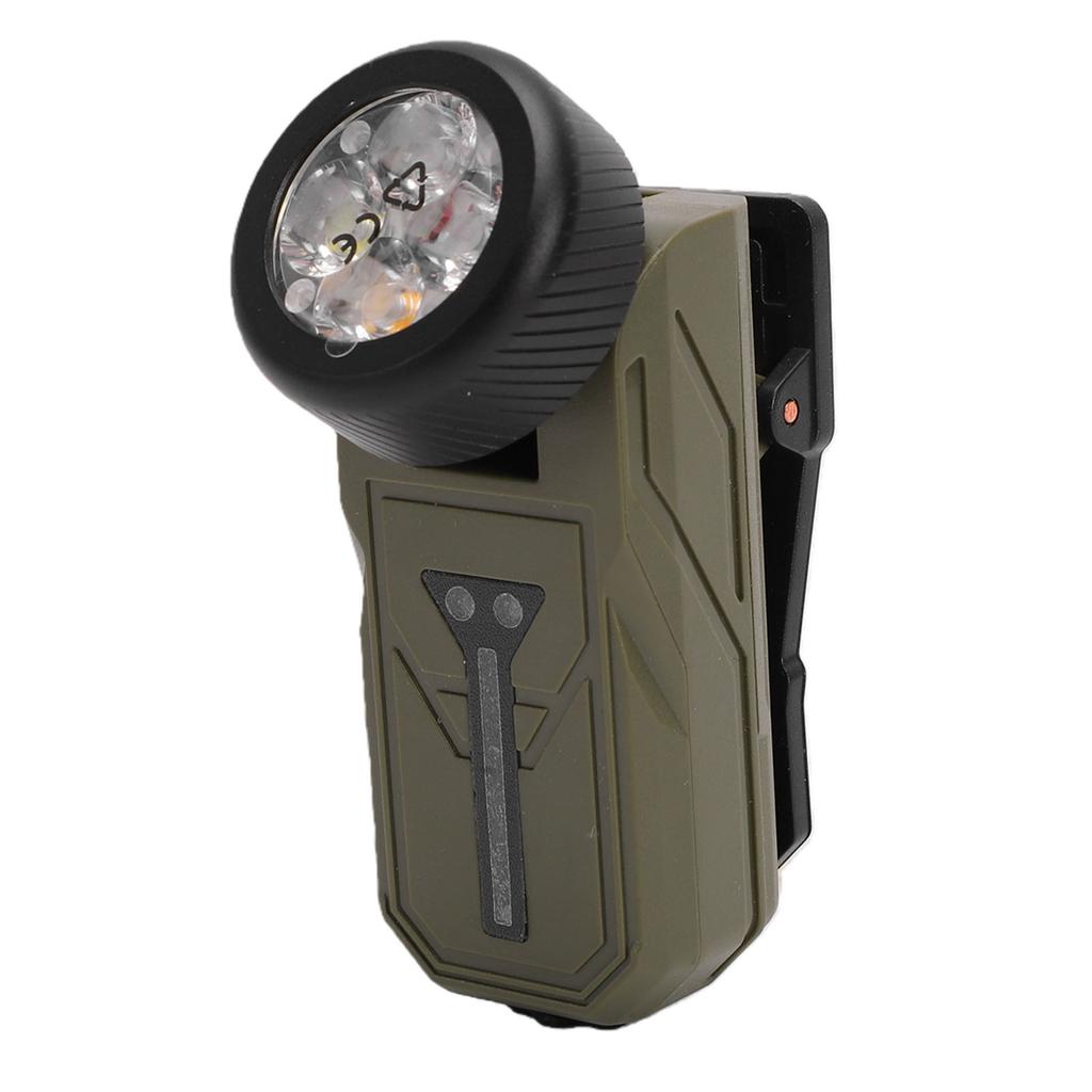 Clip On Flashlight USB Charging Multifunctional Motion Sensor RGB LED Magnetic Small Pocket Light for Hiking OD Green