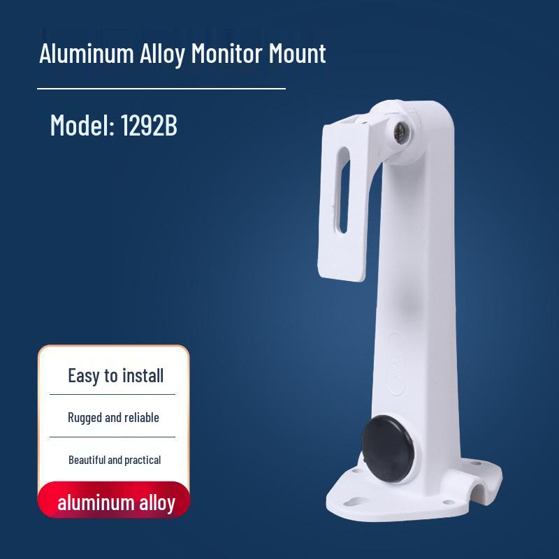 Aluminum Alloy 1292B Wall Mount Bracket - Universal Pan-Tilt Camera Bracket, Indoor/Outdoor, Rust-Proof