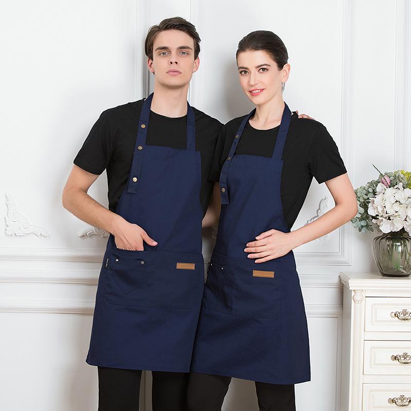 Custom Printed Tie-Waist Apron for Cafes and Milk Tea Shops