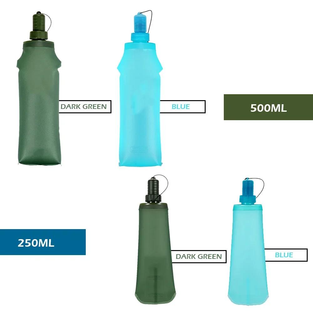 TPU Geländesport Outdoor Sport Formbare weiche Wasserflasche Faltbarer Wasserbeutel Trinkflasche Outdoor Wassereimer