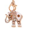 Raffinata Elefante Thailandese Intarsiato con Pietre Preziose Elegante Ciondolo Regalo per Amici Portachiavi Anello Portachiavi Ciondolo per Borsa