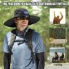 Outdoor Sun Hat with Fan Wide Brim Solar Fan Hat Portable Sunscreen Fisherman Hat For Camping Fishing Hiking for Men Women