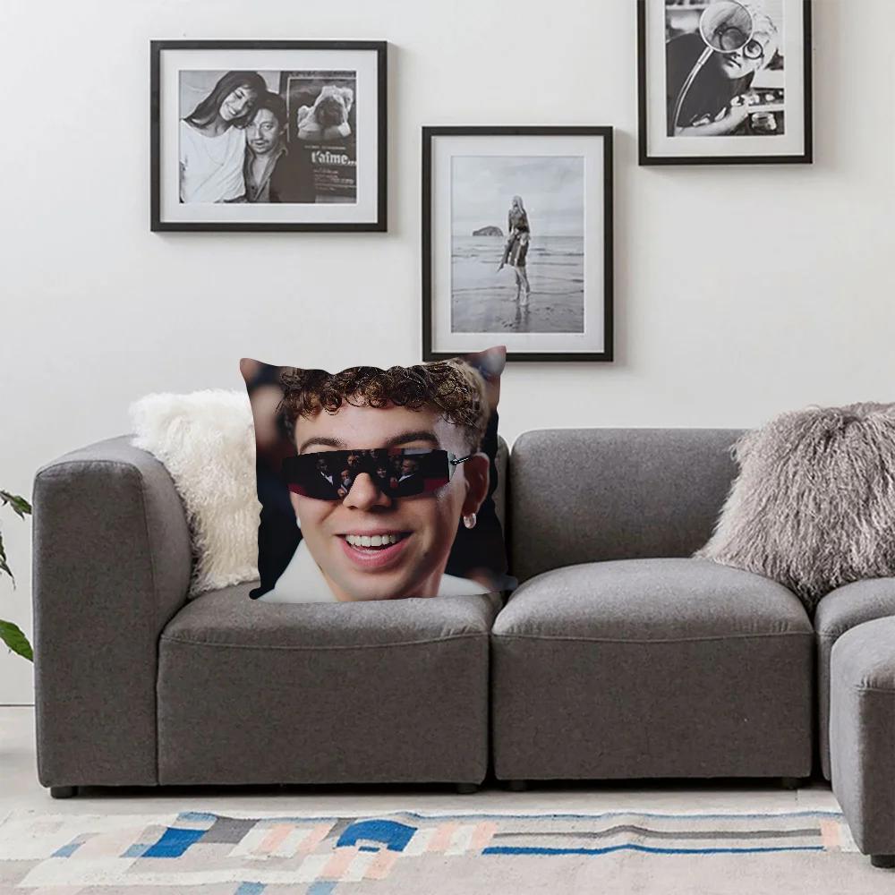 1PC New Album Buenas Noches Quevedo Pillow Case Sofa Decorative Home Double-sided Printing Short Plush Cute Cushion Cover