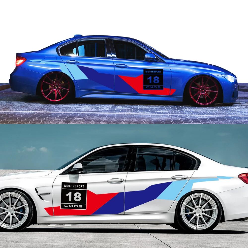 2PCS Car Vinyl Decals Side Body Trims Stickers Graphics Auto Accessories For BMW E46 E90 E60 F30 F10 X3 F25 M3 E30 E36 E92 G20