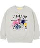 UNION GARMENTS [Fleece-Lined] Painted Oversized Sweatshirt Oatmeal