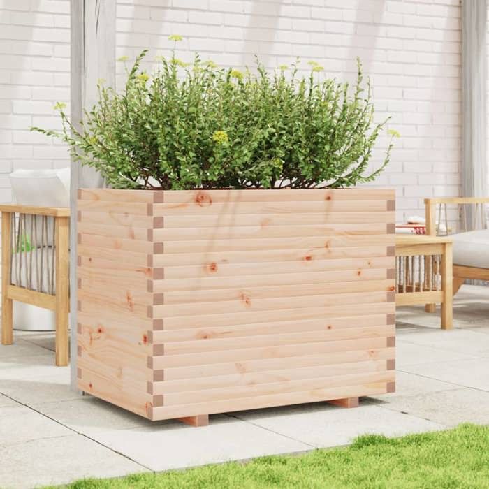 VidaXL Planter 90x60x72.5 Cm Solid Pine Wood, Outdoor Planter, Flower Box, Tomato Planter, Planter of 3282604
