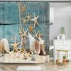 Seaside Scenic Beach Shells Shower Curtains Bathroom Curtain Frabic Waterproof Polyester Bath Curtains for Bathroom 180x180cm