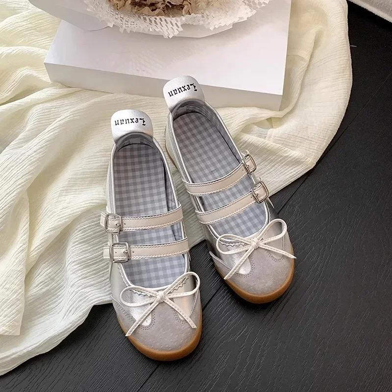 

Fashion Sweet Casual Mary Jane Flat Shoes Women s Ballet Flats Soft Bottom Comfortable Spring Summer Retro Sle Fashionable Slip-On 35