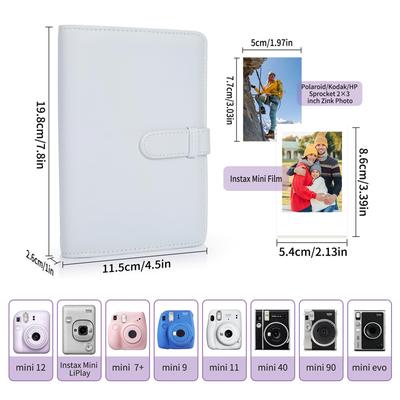 108 Pockets Photo Album Instant Camera 3 Inch Pictures Storage Case Stamps Tickets Cards for Fujifilm Instax Mini 12/11/9