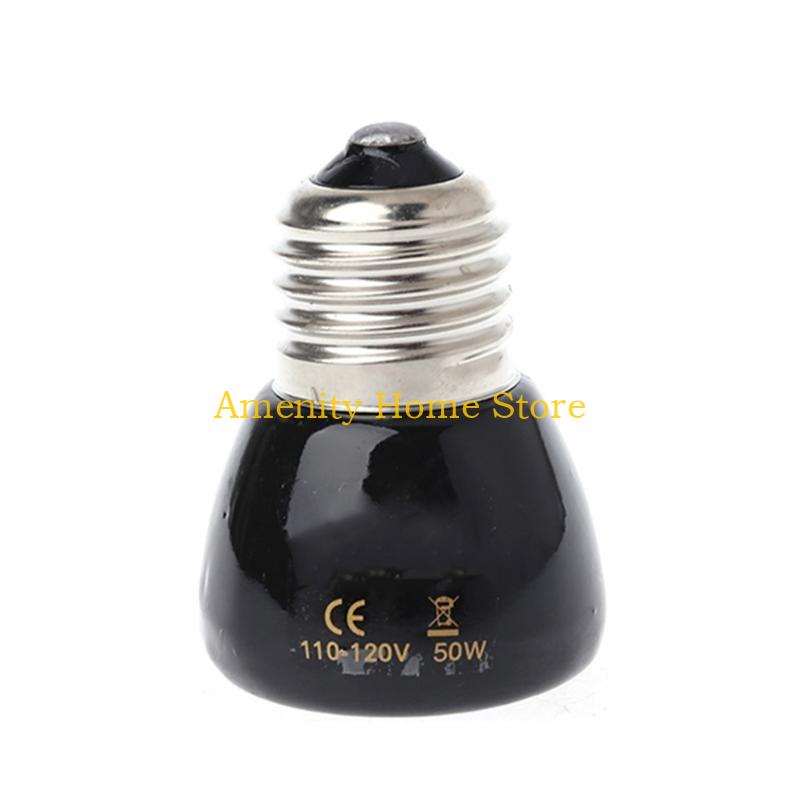 F26C Black Ceramic Heat Emitter Reptiles Heat Lamp Bulb No Light 25W/50W/75W/100W