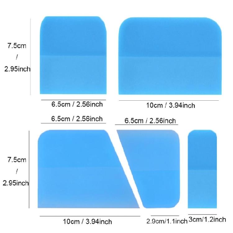 5pcs TPU Squeegee Tools Vehicle Maintenance Tool Multipurpose Car Tool for Car Film Installation & Daily Vehicle Care