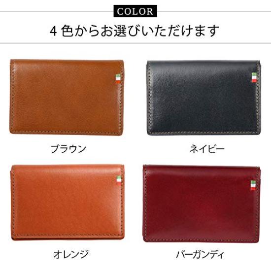 Tamponato Leather Business Card Holder Card Card Pass CAS544 Navy [Milagro] (Business Holder, Men's Case, Women's Case, Leather)