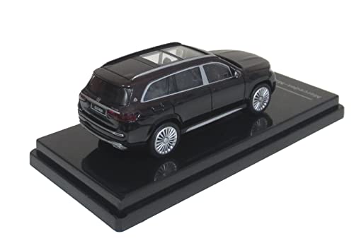 PARAGON 1/64 Scale Mercedes-Maybach GLS 600 In Obsidian Black/Ruby Light Red (RHD)