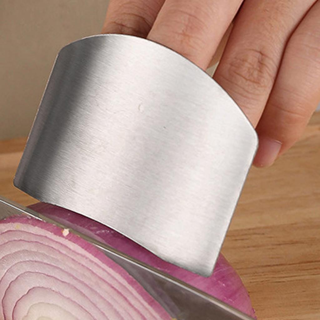 Portable Steel Finger Guard Kitchen Tool For Safe Cutting Comfortable Design Suitable Beginners Professional Use