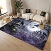 Skull Gothic Theme Soft Crystal Velvet Rug Custom Name & Text Print Non Slip Floor Rug for Bedroom Living Room