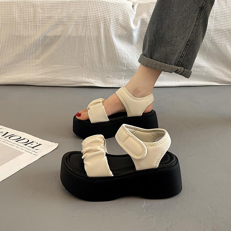 

With skirt platform sandals women s summer wear high-end new temperament versatile wedge shoes 35