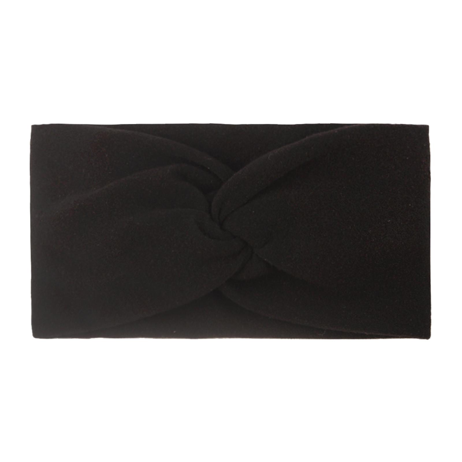 

(SU)Детская повязка на голову с однотонным узлом для новорожденных девочек, повязка на голову с бантом, аксессуары, головной убор BK чёрный