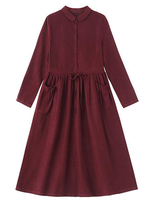 Autumn Retro High-End Women's Slim Mid-Length Dress