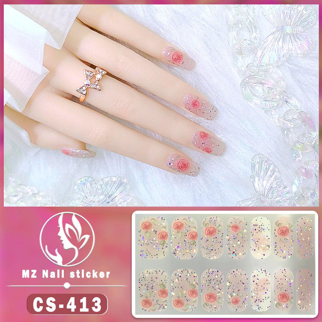 CS Panda nepečlivý gelový lak na nehty film je plně potažený malou červenou knihou v čínském stylu samolepicí film na nehty samolepka na nehty