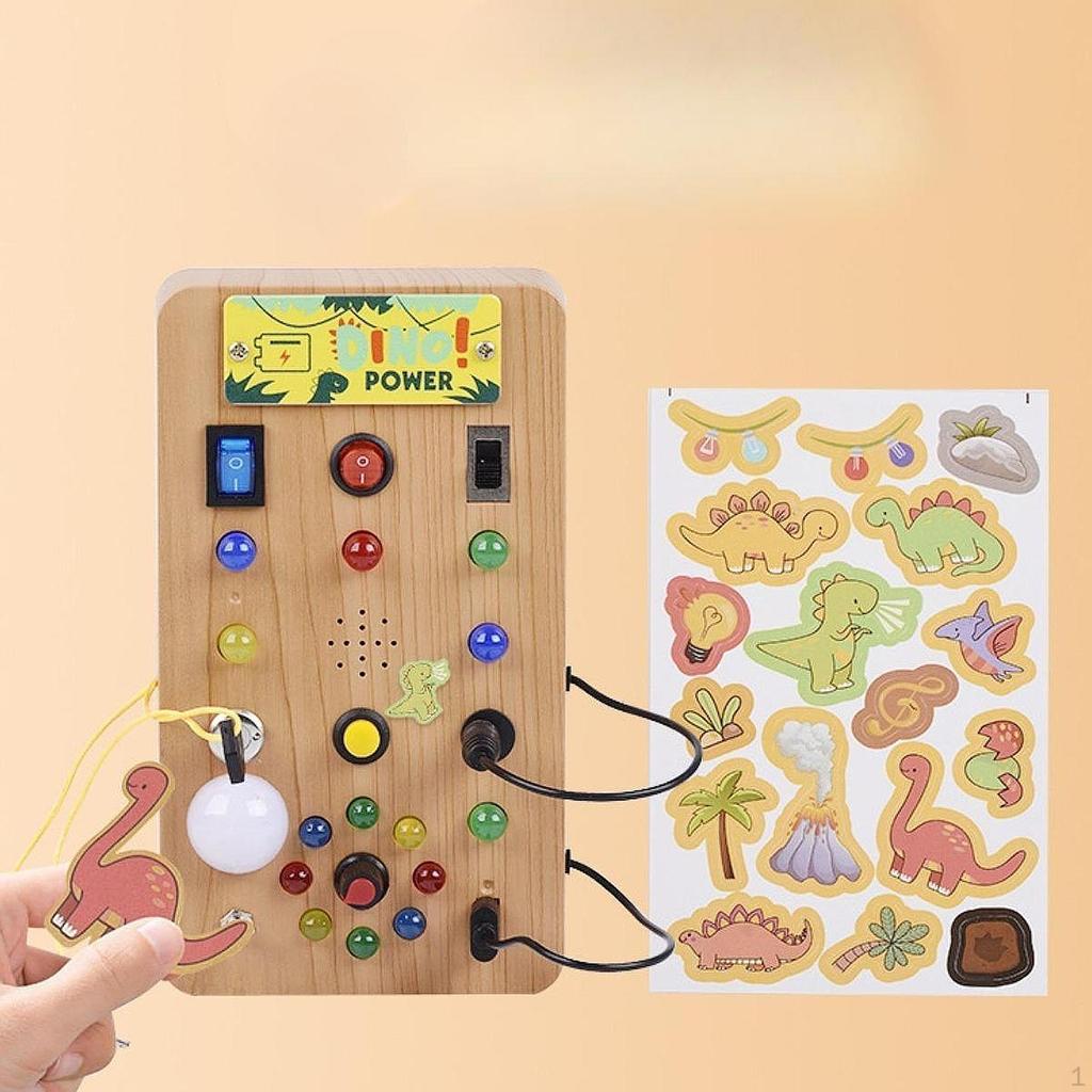 Busy Board Toddlers Early Educational Lights Switch Toy Preschool Learning Sensory Activity