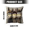 F26C Multifunctional Plush Cushion Cover Features Fun Donkey Pattern for Sofa Bed Decoration