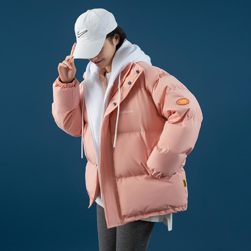 New Fake Two Thick Cotton-padded Jacket Short Cotton-padded Jacket Female Winter Hooded Students Casual Cotton-padded Jacket Coat.
