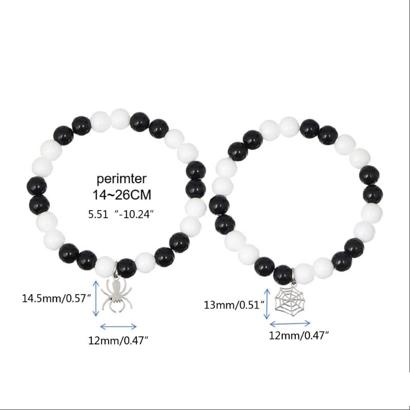 2 Pieces Trendy Charm Bracelet Beads Bracelet Fashionable Pendant Bracelet Wrist Jewelry Beads Material for Any Occasion