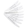 Premium Thick Nail Art Wood File - High-Quality Gray White Sandpaper, Knife & Half Moon Shape