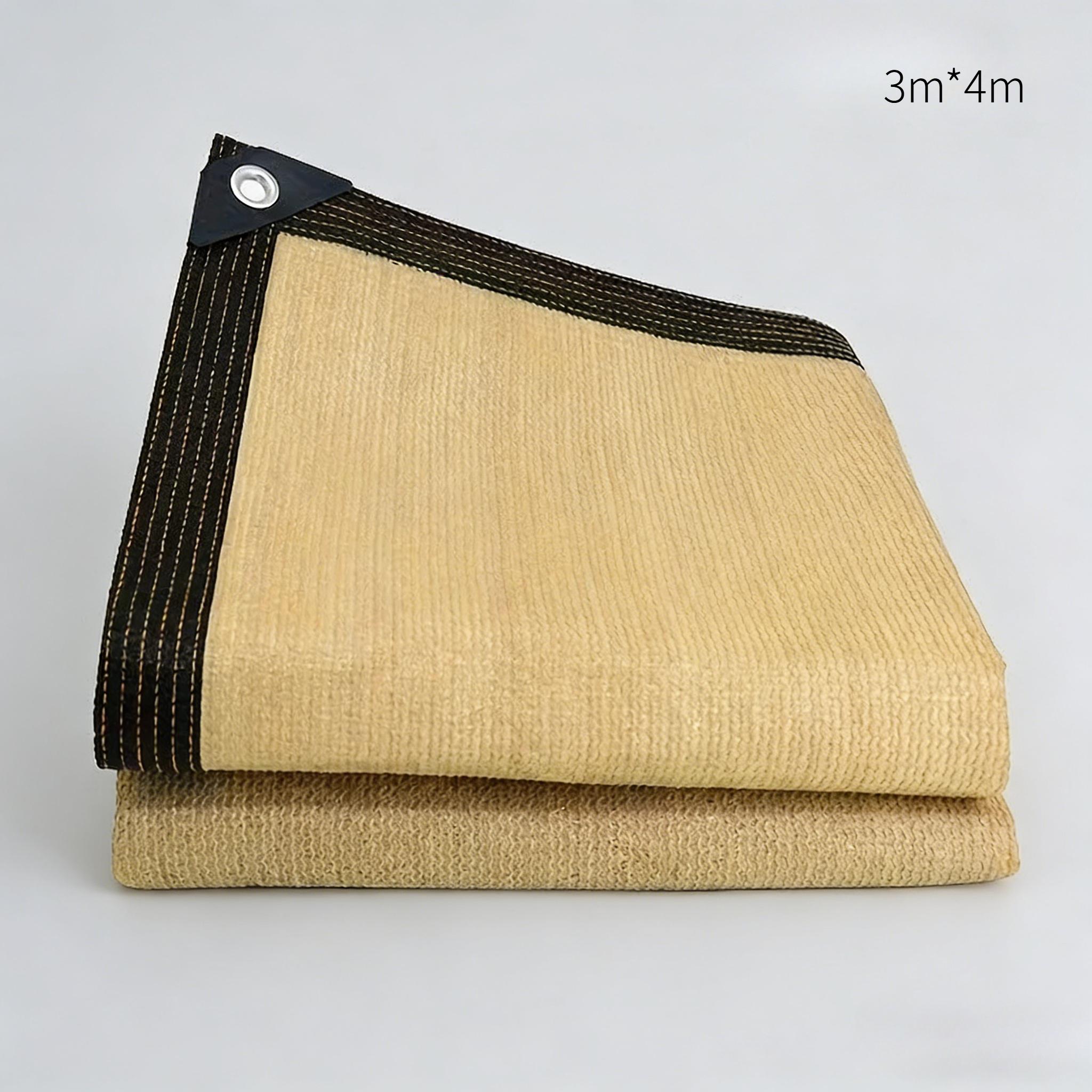 Thick Heavy-Duty PE Sun Shade Net, Beige UV Block Sunshade Sail for Outdoor Patio, Garden & Yard Protection