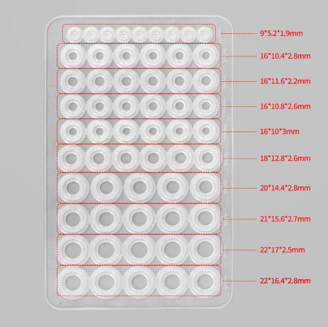High-Temperature Resistant Silicone Gasket Washer, 46-1 Inch Flat O-Ring Seal for Faucet, Shower, Water Meter, Hose Accessories