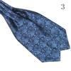 Men's Classic Colorful Silky Satin Wedding Banquet Necktie Cravat Ascot Tie