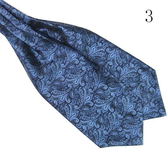 Men's Classic Colorful Silky Satin Wedding Banquet Necktie Cravat Ascot Tie